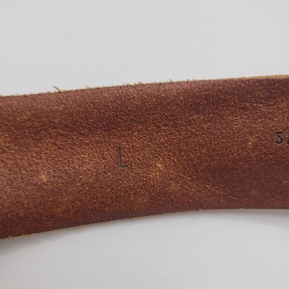 Streets Ahead Belt L Brown Leather Floral Western Tooled Boho Hippie Folk Rustic main image 10